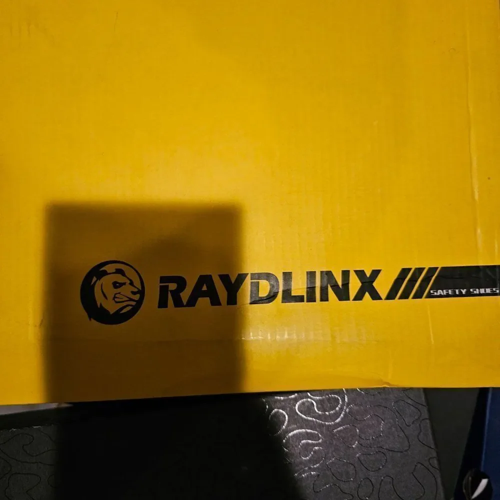 RAYDLINX H86 Steel Toe Slip Resistant Safety Boots for Men Black Size 13…